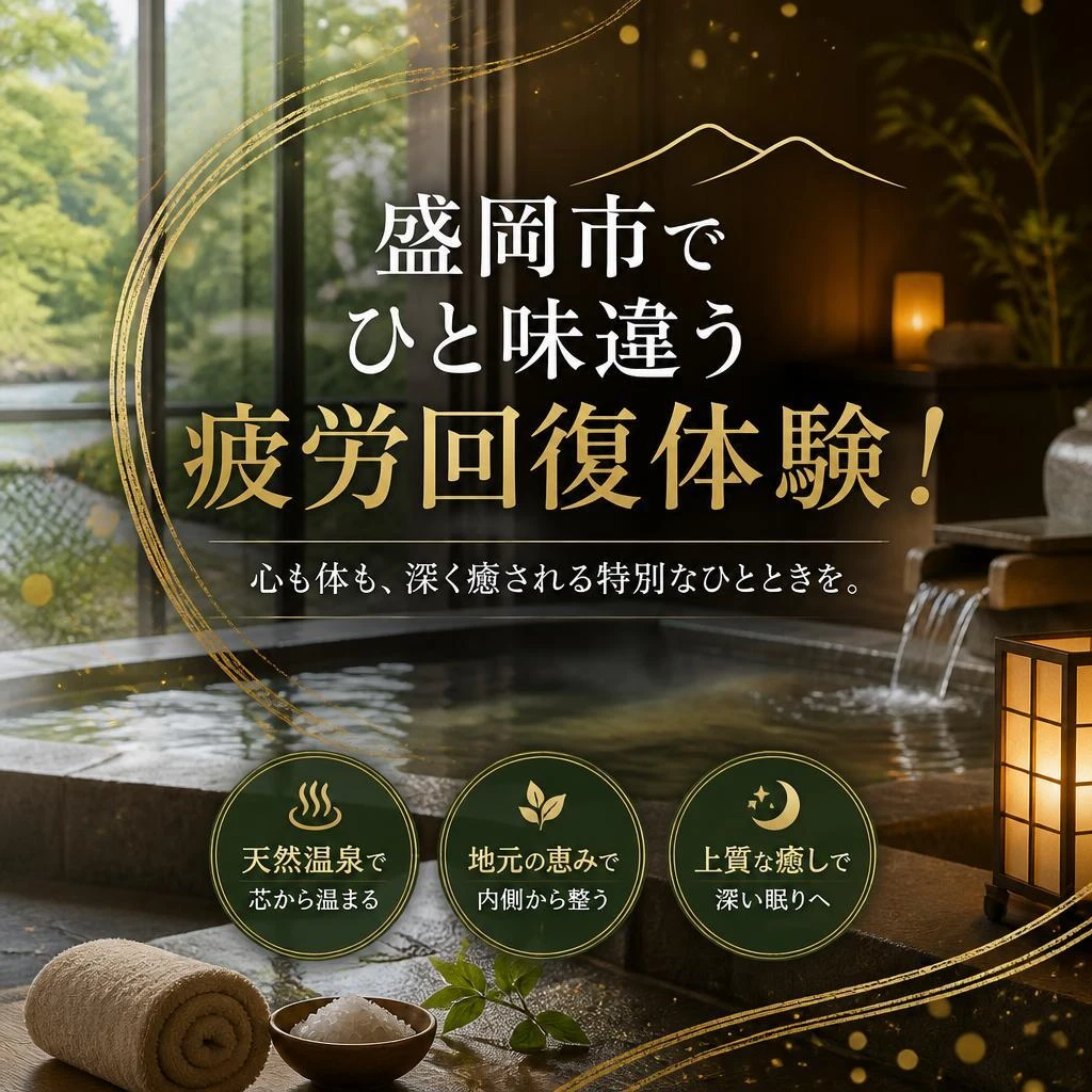 盛岡市でひと味違う疲労回復体験！